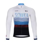BONAVELO Cyklistický dres s dlhým rukávom zimný - SLOVAKIA WINTER - biela/viacfarebná BONAVELO Cyklistický dres s dlhým rukávom zimný - SLOVAKIA WINTER - biela/viacfarebná