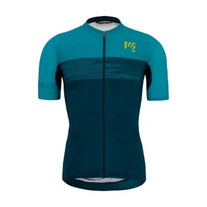 KARPOS Cyklistický dres s krátkym rukávom - GREEN FIRE - modrá KARPOS Cyklistický dres s krátkym rukávom - GREEN FIRE - modrá