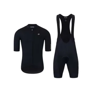 HOLOKOLO Cyklistický krátky dres a krátke nohavice - VICTORIOUS GOLD - čierna HOLOKOLO Cyklistický krátky dres a krátke nohavice - VICTORIOUS GOLD - čierna