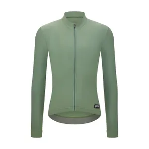 SANTINI Cyklistický dres s dlhým rukávom zimný - RTR - zelená SANTINI Cyklistický dres s dlhým rukávom zimný - RTR - zelená