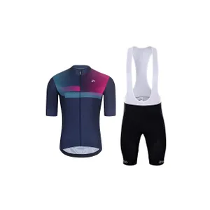 HOLOKOLO Cyklistický krátky dres a krátke nohavice - SPECTRO - čierna/modrá HOLOKOLO Cyklistický krátky dres a krátke nohavice - SPECTRO - čierna/modrá