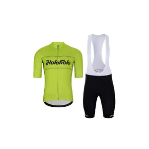 HOLOKOLO Cyklistický krátky dres a krátke nohavice - GEAR UP - čierna/žltá HOLOKOLO Cyklistický krátky dres a krátke nohavice - GEAR UP - čierna/žltá