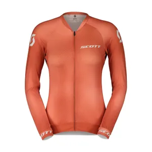 SCOTT Cyklistický dres s dlhým rukávom letný - RC PRO - oranžová SCOTT Cyklistický dres s dlhým rukávom letný - RC PRO - oranžová
