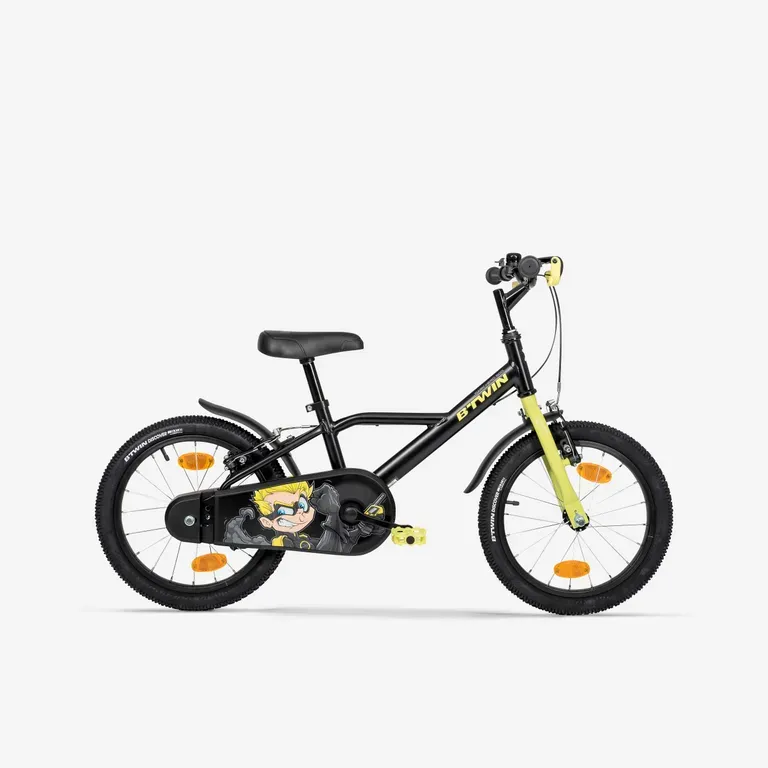 Detský bicykel - 16-palcový bicykel pre deti od 4,5 do 6 rokov 500 Dark Hero Detský bicykel - 16-palcový bicykel pre deti od 4,5 do 6 rokov 500 Dark Hero