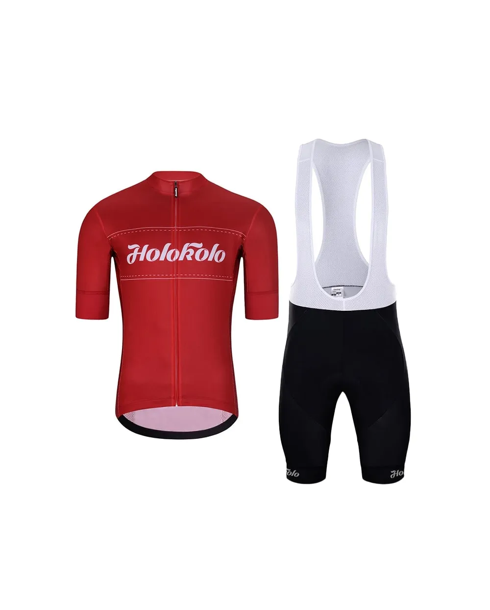 HOLOKOLO Cyklistický krátky dres a krátke nohavice - GEAR UP - čierna/červená HOLOKOLO Cyklistický krátky dres a krátke nohavice - GEAR UP - čierna/červená