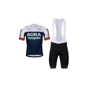 BONAVELO Cyklistický krátky dres a krátke nohavice - BORA 2025 - modrá/biela/čierna BONAVELO Cyklistický krátky dres a krátke nohavice - BORA 2025 - modrá/biela/čierna