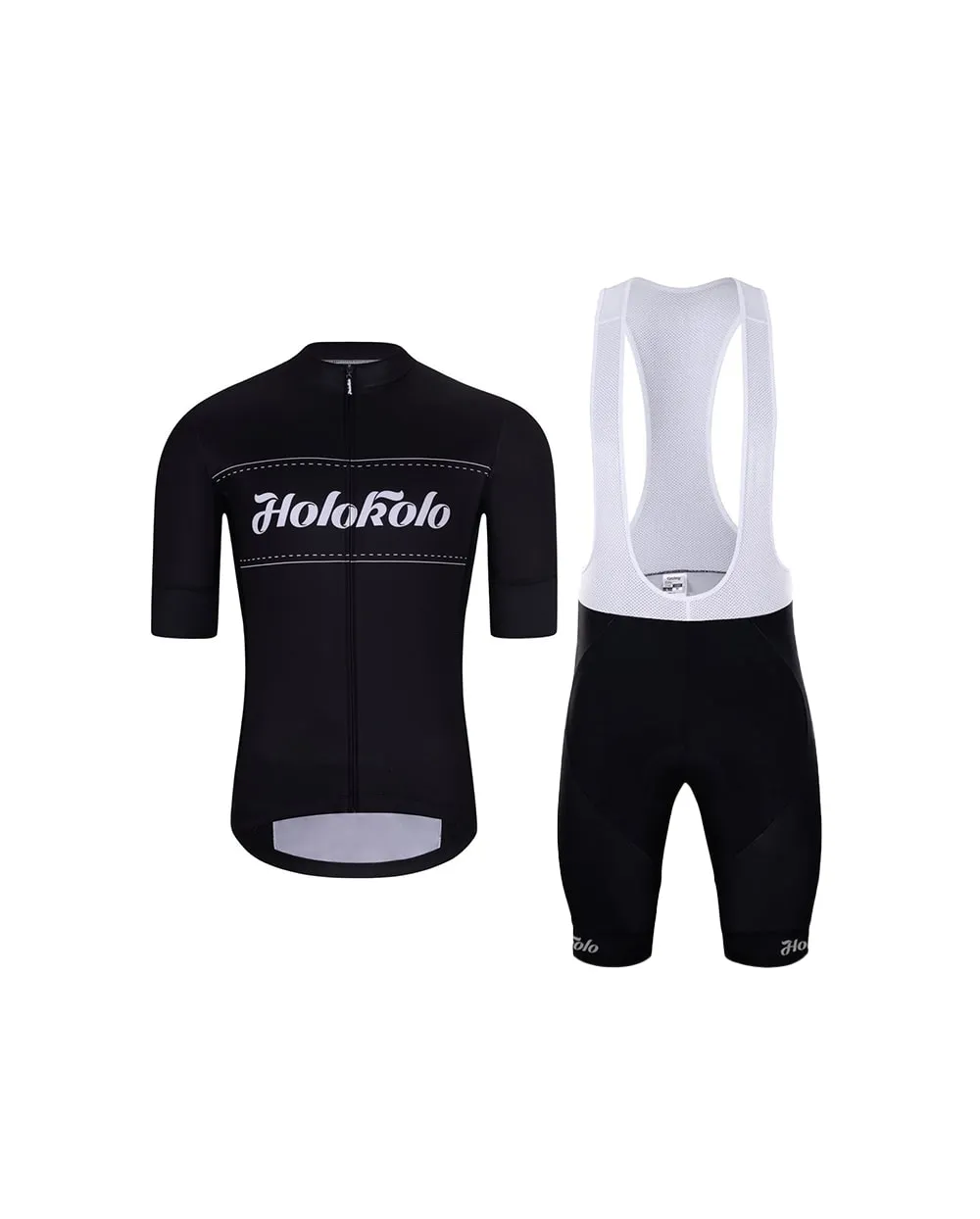 HOLOKOLO Cyklistický krátky dres a krátke nohavice - GEAR UP - čierna HOLOKOLO Cyklistický krátky dres a krátke nohavice - GEAR UP - čierna