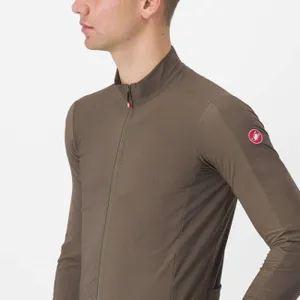 CASTELLI Cyklistický dres s dlhým rukávom zimný - FLIGHT LS AIR - zelená CASTELLI Cyklistický dres s dlhým rukávom zimný - FLIGHT LS AIR - zelená