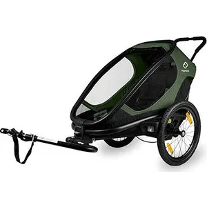 Šport a outdoor | Cyklistika | Vozíky za bicykel - HAMAX Outback One – jednomiestny vozík za bicykel vr. ramena + kočíková súprava – Green/Black, poloh Šport a outdoor | Cyklistika | Vozíky za bicykel - HAMAX Outback One – jednomiestny vozík za bicykel vr. ramena + kočíková súprava – Green/Black, poloh