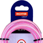 Šport a outdoor | Cyklistika | Cyklodoplnky | Zámky - Richter Czech RL.3771.8x1200.RUZ oceľový lankový zámok, 8 × 120 cm Šport a outdoor | Cyklistika | Cyklodoplnky | Zámky - Richter Czech RL.3771.8x1200.RUZ oceľový lankový zámok, 8 × 120 cm