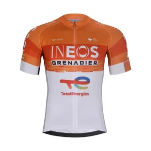BONAVELO Cyklistický dres s krátkym rukávom - INEOS GRENADIERS 2026 - oranžová/biela BONAVELO Cyklistický dres s krátkym rukávom - INEOS GRENADIERS 2026 - oranžová/biela