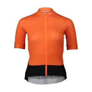 POC Cyklistický dres s krátkym rukávom - ESSENTIAL ROAD LADY - oranžová/čierna POC Cyklistický dres s krátkym rukávom - ESSENTIAL ROAD LADY - oranžová/čierna