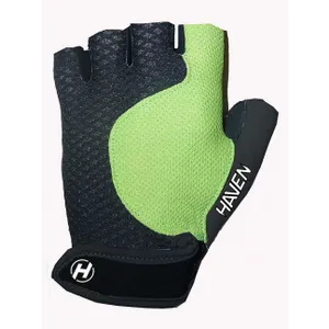 HAVEN Cyklistické rukavice krátkoprsté - KIOWA SHORT - čierna/zelená HAVEN Cyklistické rukavice krátkoprsté - KIOWA SHORT - čierna/zelená