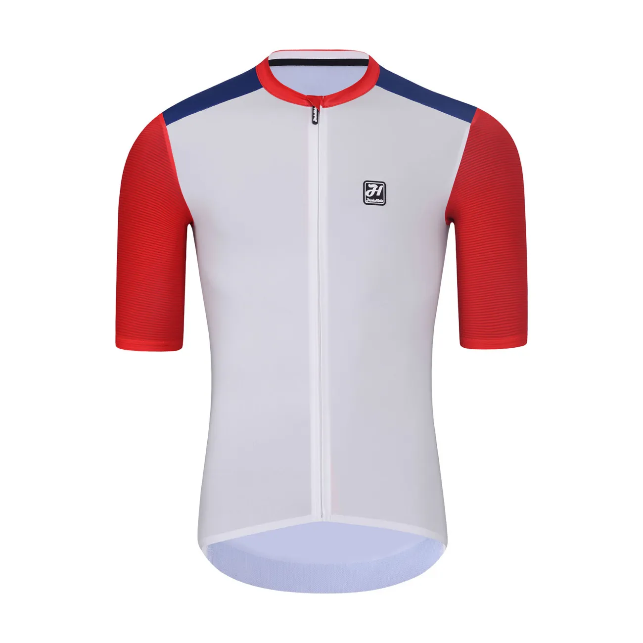 HOLOKOLO Cyklistický dres s krátkym rukávom - TECHNICAL - biela/modrá HOLOKOLO Cyklistický dres s krátkym rukávom - TECHNICAL - biela/modrá