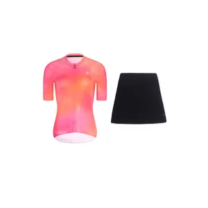 RIVANELLE krátky dres a sukňa - COSMA - čierna/oranžová/ružová RIVANELLE krátky dres a sukňa - COSMA - čierna/oranžová/ružová