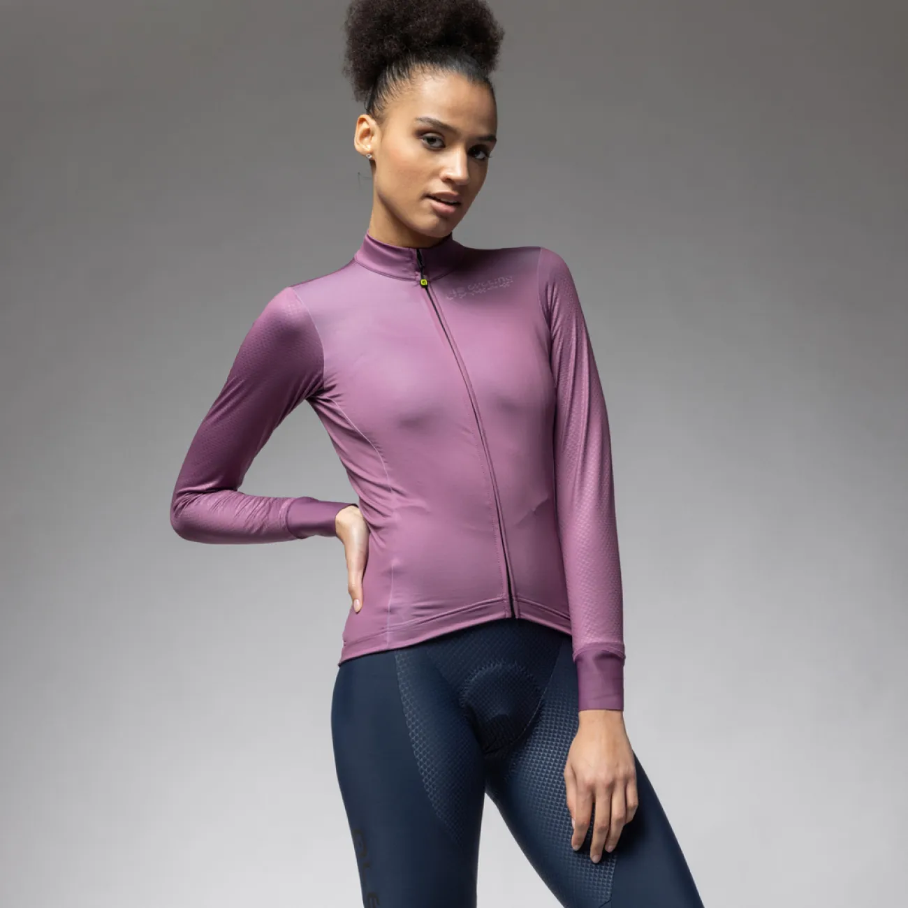 ALÉ Cyklistický dres s dlhým rukávom zimný - PR-E FOLLOW ME 2.0 LADY - fialová ALÉ Cyklistický dres s dlhým rukávom zimný - PR-E FOLLOW ME 2.0 LADY - fialová
