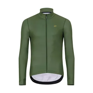HOLOKOLO Cyklistický dres s dlhým rukávom zimný - PHANTOM WINTER - zelená HOLOKOLO Cyklistický dres s dlhým rukávom zimný - PHANTOM WINTER - zelená