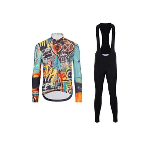 HOLOKOLO Cyklistický dlhý dres a nohavice - WILDLY II WINTER - viacfarebná/čierna HOLOKOLO Cyklistický dlhý dres a nohavice - WILDLY II WINTER - viacfarebná/čierna