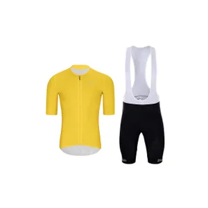 HOLOKOLO Cyklistický krátky dres a krátke nohavice - ELEVATE - čierna/žltá HOLOKOLO Cyklistický krátky dres a krátke nohavice - ELEVATE - čierna/žltá