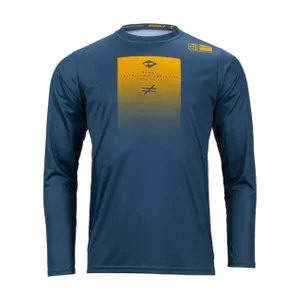 KENNY Cyklistický dres s dlhým rukávom letný - FACTORY - žltá/modrá KENNY Cyklistický dres s dlhým rukávom letný - FACTORY - žltá/modrá