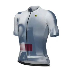 ALÉ Cyklistický dres s krátkym rukávom - SOUND PR-E - biela/modrá ALÉ Cyklistický dres s krátkym rukávom - SOUND PR-E - biela/modrá