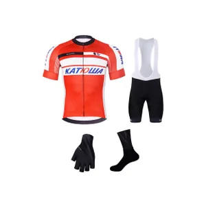 BONAVELO Cyklistický mega set - KATUSHA - čierna/červená/biela BONAVELO Cyklistický mega set - KATUSHA - čierna/červená/biela
