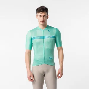 CASTELLI Cyklistický dres s krátkym rukávom - GIRO109 CIMA COPPI - zelená CASTELLI Cyklistický dres s krátkym rukávom - GIRO109 CIMA COPPI - zelená