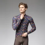 ALÉ Cyklistický dres s dlhým rukávom zimný - PRAGMA FLOWERY - čierna/viacfarebná ALÉ Cyklistický dres s dlhým rukávom zimný - PRAGMA FLOWERY - čierna/viacfarebná