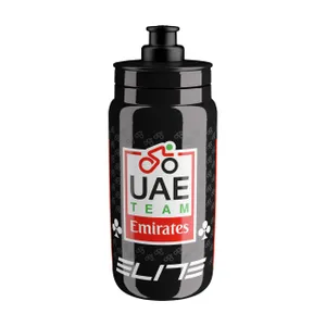 ELITE Cyklistická fľaša na vodu - FLY UAE TEAM EMIRATES 550 ML 2026 - čierna ELITE Cyklistická fľaša na vodu - FLY UAE TEAM EMIRATES 550 ML 2026 - čierna