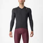 CASTELLI Cyklistický dres s dlhým rukávom letný - ESPRESSO - antracitová CASTELLI Cyklistický dres s dlhým rukávom letný - ESPRESSO - antracitová