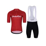 HOLOKOLO Cyklistický krátky dres a krátke nohavice - GEAR UP - čierna/červená HOLOKOLO Cyklistický krátky dres a krátke nohavice - GEAR UP - čierna/červená