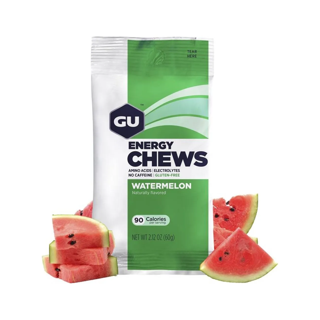 GU Cyklistická výživa - ENERGY CHEWS 60 G WATERMELON GU Cyklistická výživa - ENERGY CHEWS 60 G WATERMELON