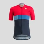 SPORTFUL Cyklistický dres s krátkym rukávom - SNAP KID - cyklamenová/modrá SPORTFUL Cyklistický dres s krátkym rukávom - SNAP KID - cyklamenová/modrá