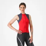 CASTELLI Cyklistický dres bez rukávov - SOLE - červená/modrá CASTELLI Cyklistický dres bez rukávov - SOLE - červená/modrá