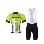 BONAVELO Cyklistický krátky dres a krátke nohavice - CANNONDALE SK - čierna/zelená BONAVELO Cyklistický krátky dres a krátke nohavice - CANNONDALE SK - čierna/zelená