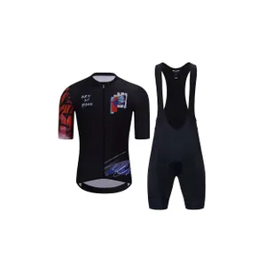 HOLOKOLO Cyklistický krátky dres a krátke nohavice - SKETCH - červená/čierna HOLOKOLO Cyklistický krátky dres a krátke nohavice - SKETCH - červená/čierna