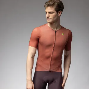 ALÉ Cyklistický dres s krátkym rukávom - EARTHY STYLE - hnedá ALÉ Cyklistický dres s krátkym rukávom - EARTHY STYLE - hnedá