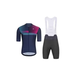 HOLOKOLO Cyklistický krátky dres a krátke nohavice - SPECTRO - antracitová/modrá HOLOKOLO Cyklistický krátky dres a krátke nohavice - SPECTRO - antracitová/modrá