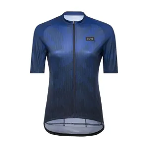 GORE Cyklistický dres s krátkym rukávom - RAIN CAMO WMN - modrá GORE Cyklistický dres s krátkym rukávom - RAIN CAMO WMN - modrá