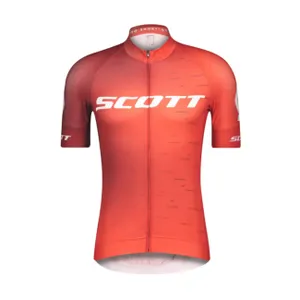 SCOTT Cyklistický dres s krátkym rukávom - RC PRO 2021 - červená/biela SCOTT Cyklistický dres s krátkym rukávom - RC PRO 2021 - červená/biela