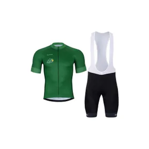 BONAVELO Cyklistický krátky dres a krátke nohavice - TOUR DE FRANCE 2025 - zelená/čierna BONAVELO Cyklistický krátky dres a krátke nohavice - TOUR DE FRANCE 2025 - zelená/čierna