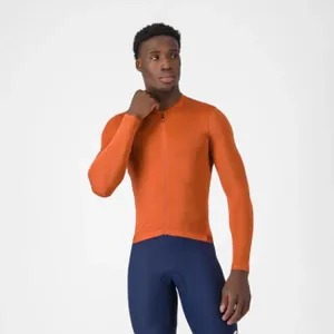 CASTELLI Cyklistický dres s dlhým rukávom letný - ESPRESSO 2 LS - červená CASTELLI Cyklistický dres s dlhým rukávom letný - ESPRESSO 2 LS - červená