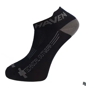 HAVEN Cyklistické ponožky členkové - SNAKE SILVER NEO 2PAK - čierna/šedá HAVEN Cyklistické ponožky členkové - SNAKE SILVER NEO 2PAK - čierna/šedá