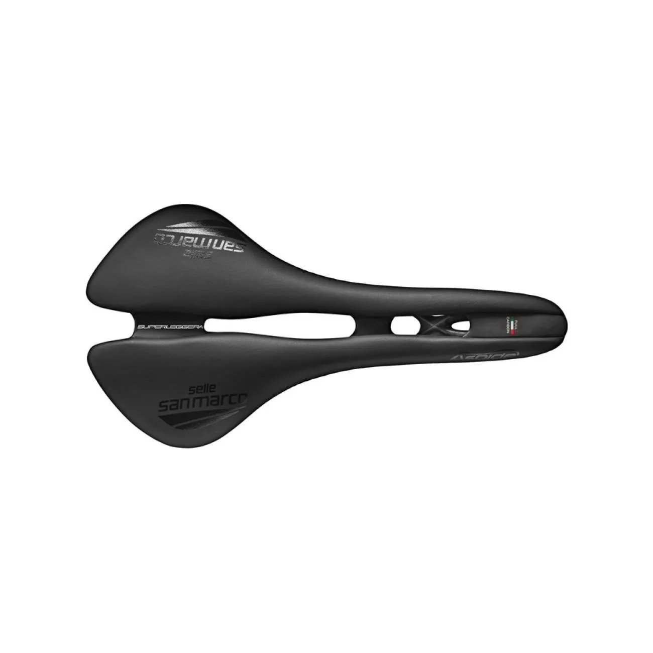 SELLE SAN MARCO sedlo - ASPIDE OPEN-FIT SUPERLEGGERA WIDE - čierna SELLE SAN MARCO sedlo - ASPIDE OPEN-FIT SUPERLEGGERA WIDE - čierna