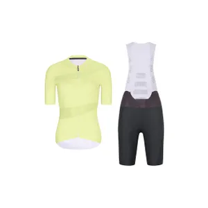 RIVANELLE Cyklistický krátky dres a krátke nohavice - GLAMOR - antracitová/žltá RIVANELLE Cyklistický krátky dres a krátke nohavice - GLAMOR - antracitová/žltá