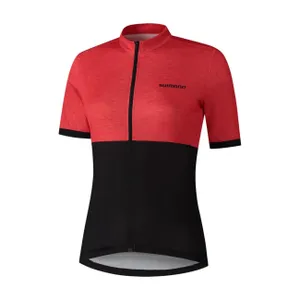 SHIMANO Cyklistický dres s krátkym rukávom - ELEMENT - červená/čierna SHIMANO Cyklistický dres s krátkym rukávom - ELEMENT - červená/čierna
