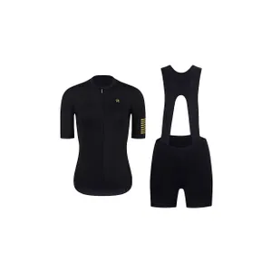 RIVANELLE Cyklistický krátky dres a krátke nohavice - VICTORIOUS GOLD LADY - zlatá/čierna RIVANELLE Cyklistický krátky dres a krátke nohavice - VICTORIOUS GOLD LADY - zlatá/čierna