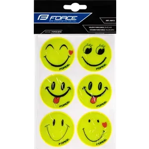Šport a outdoor | Cyklistika | Cyklodoplnky | Svetlá | Odrazky a reflexné prvky - Force Smile nálepky žlté 6 ks Šport a outdoor | Cyklistika | Cyklodoplnky | Svetlá | Odrazky a reflexné prvky - Force Smile nálepky žlté 6 ks