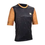 LEATT Cyklistický dres s krátkym rukávom - MTB ENDURO 3.0 - čierna/hnedá LEATT Cyklistický dres s krátkym rukávom - MTB ENDURO 3.0 - čierna/hnedá