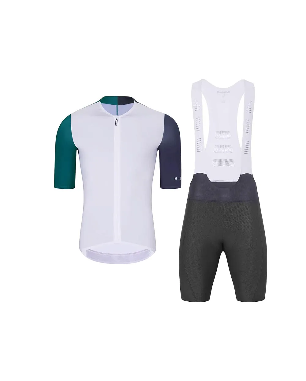 HOLOKOLO Cyklistický krátky dres a krátke nohavice - PERFORMANCE - biela/fialová HOLOKOLO Cyklistický krátky dres a krátke nohavice - PERFORMANCE - biela/fialová